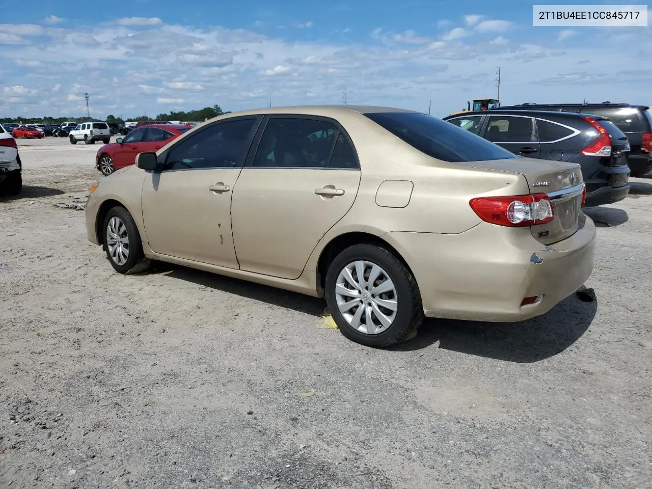 2012 Toyota Corolla Base VIN: 2T1BU4EE1CC845717 Lot: 62958134