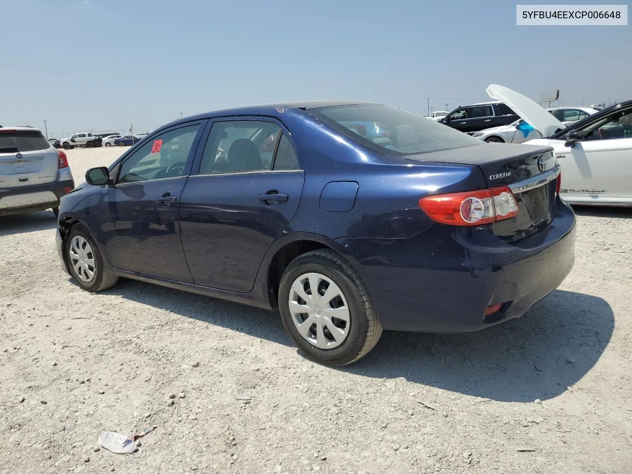 2012 Toyota Corolla Base VIN: 5YFBU4EEXCP006648 Lot: 65694734