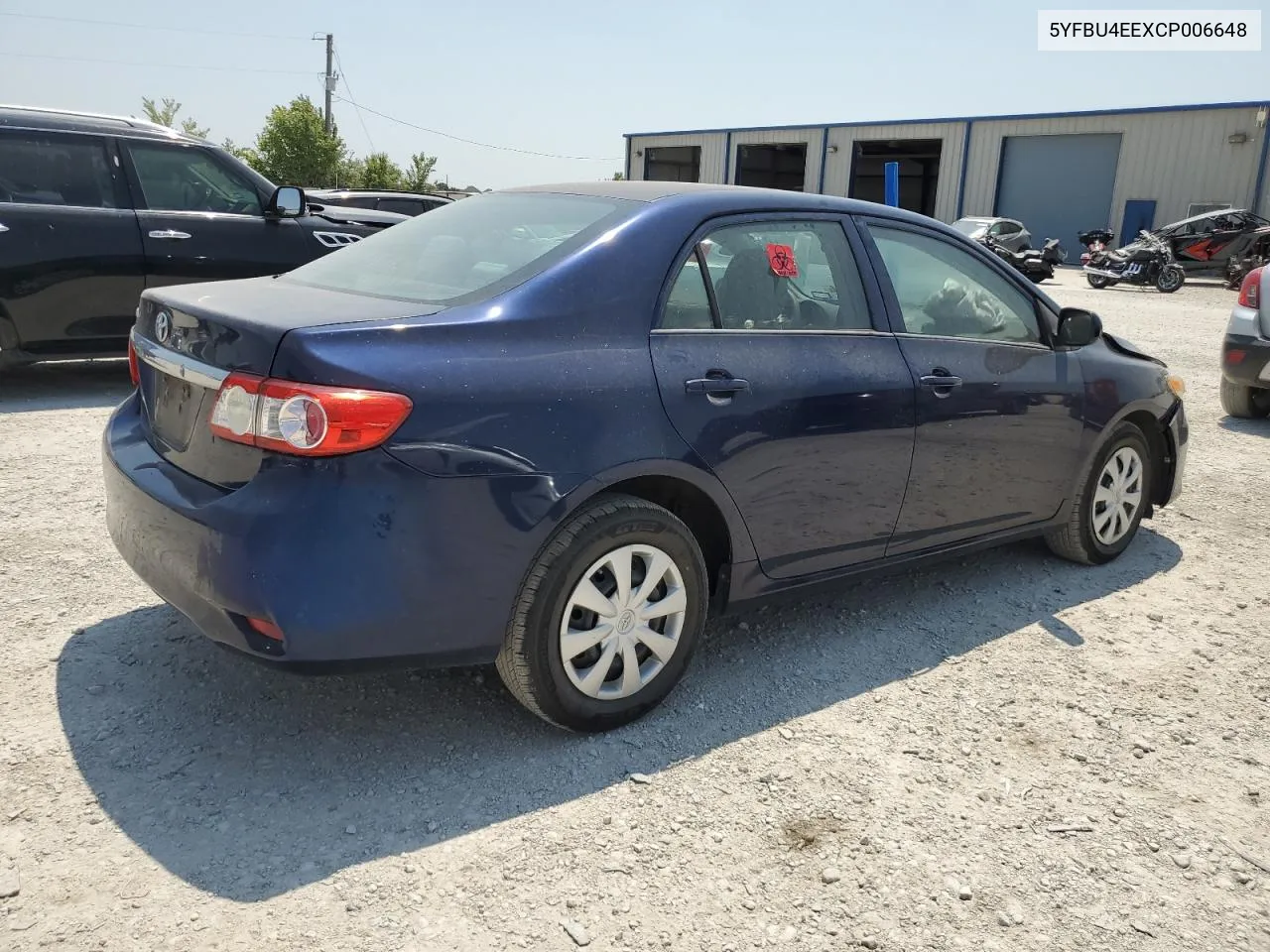 2012 Toyota Corolla Base VIN: 5YFBU4EEXCP006648 Lot: 65694734