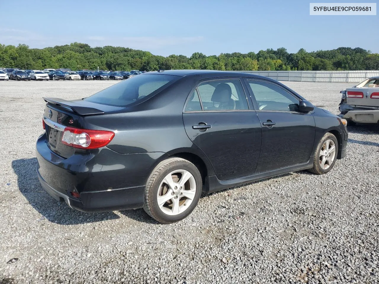 2012 Toyota Corolla Base VIN: 5YFBU4EE9CP059681 Lot: 67444334