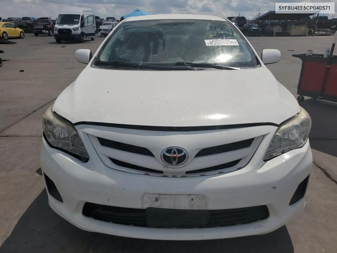 2012 Toyota Corolla Base VIN: 5YFBU4EE6CP040571 Lot: 69634384