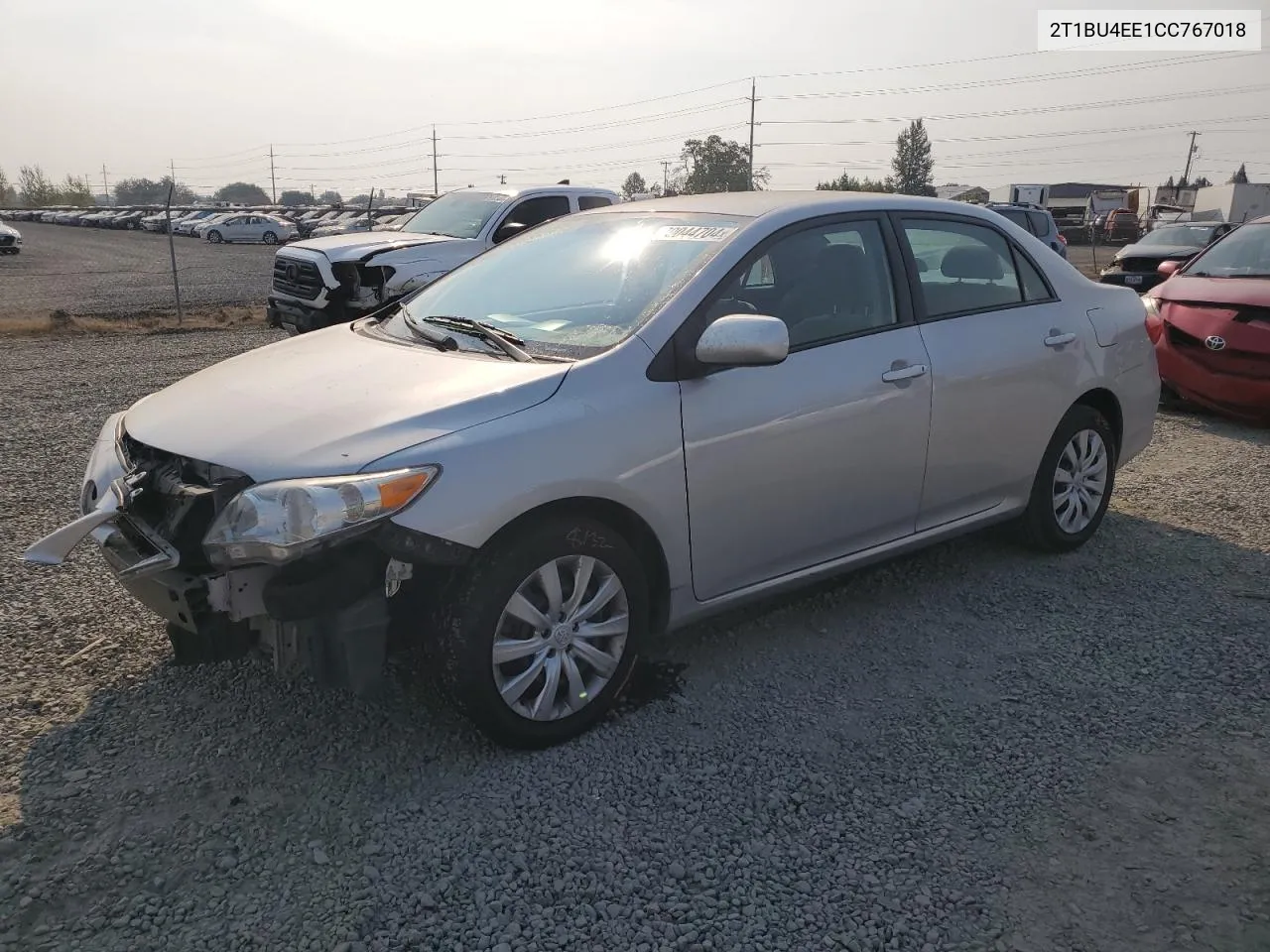 2012 Toyota Corolla Base VIN: 2T1BU4EE1CC767018 Lot: 70044704