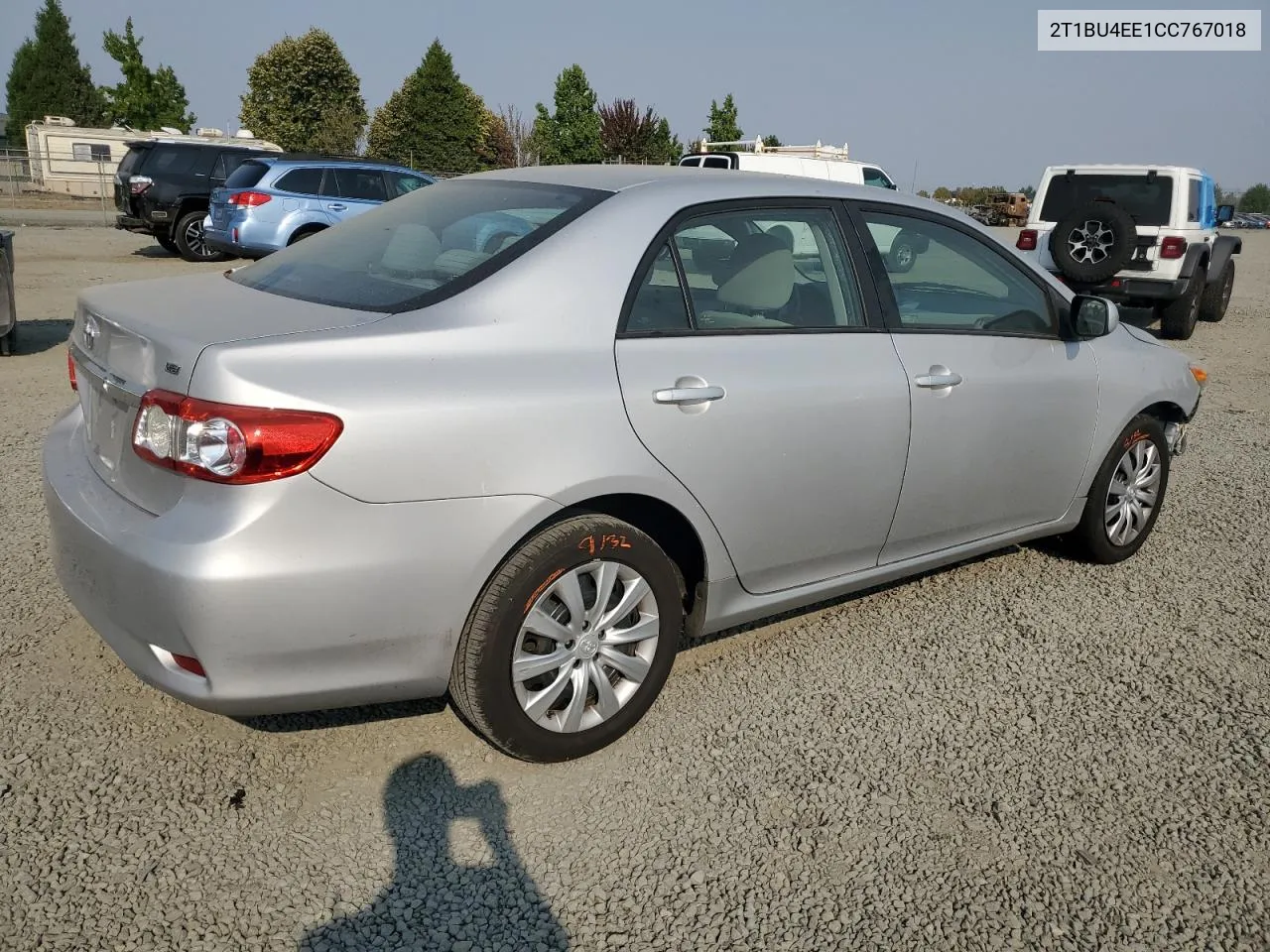 2012 Toyota Corolla Base VIN: 2T1BU4EE1CC767018 Lot: 70044704