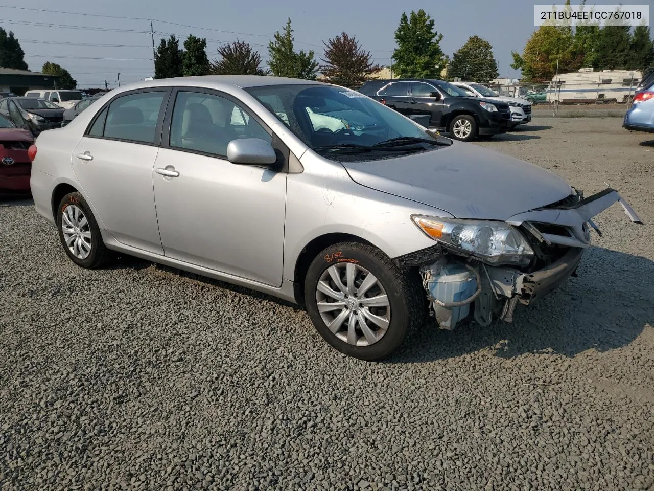 2012 Toyota Corolla Base VIN: 2T1BU4EE1CC767018 Lot: 70044704