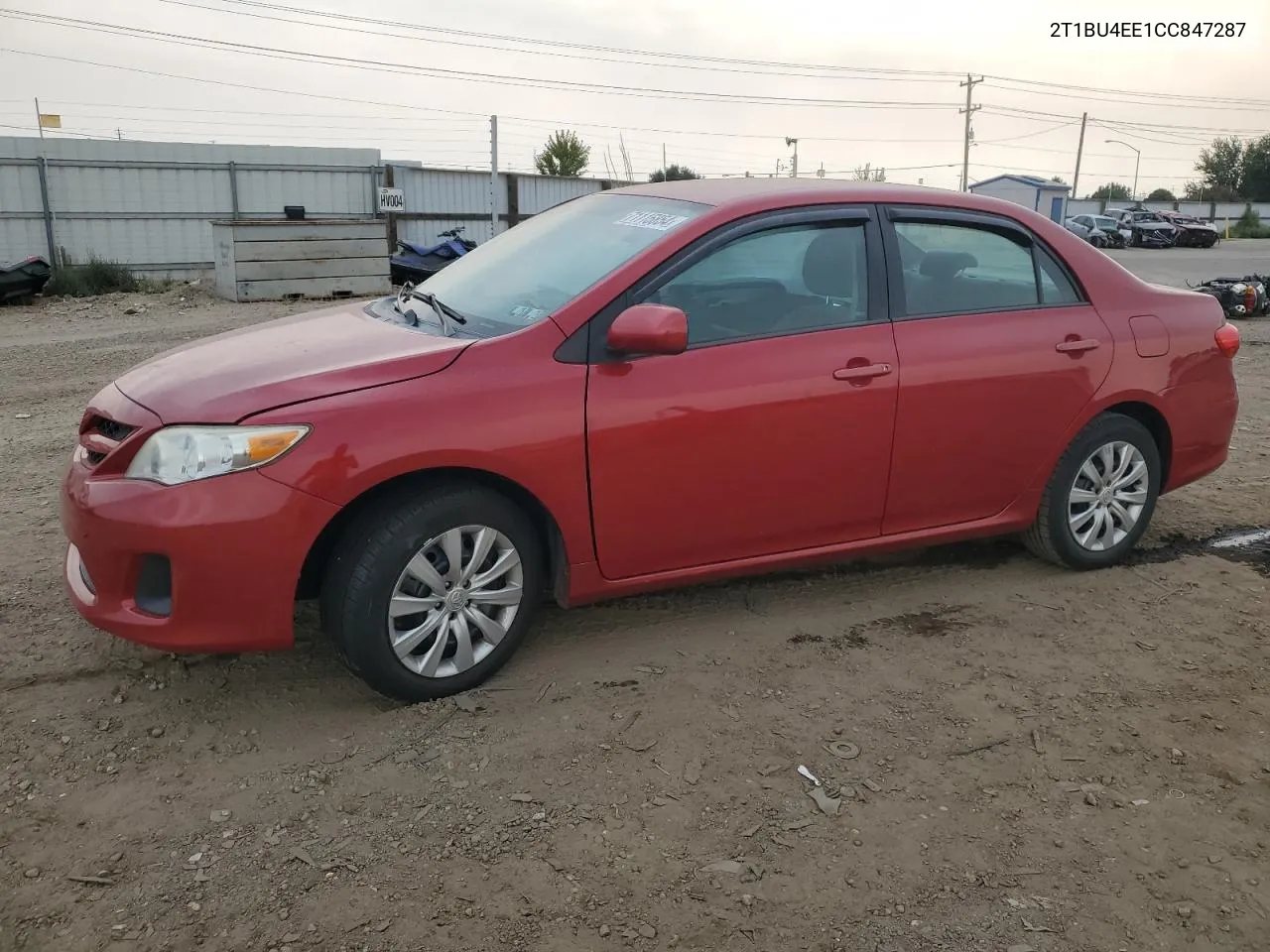 2012 Toyota Corolla Base VIN: 2T1BU4EE1CC847287 Lot: 71115854