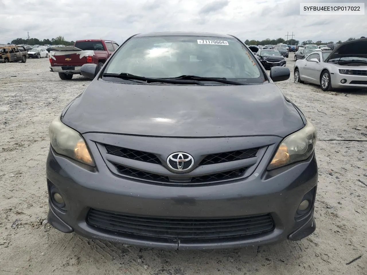 2012 Toyota Corolla Base VIN: 5YFBU4EE1CP017022 Lot: 71170604