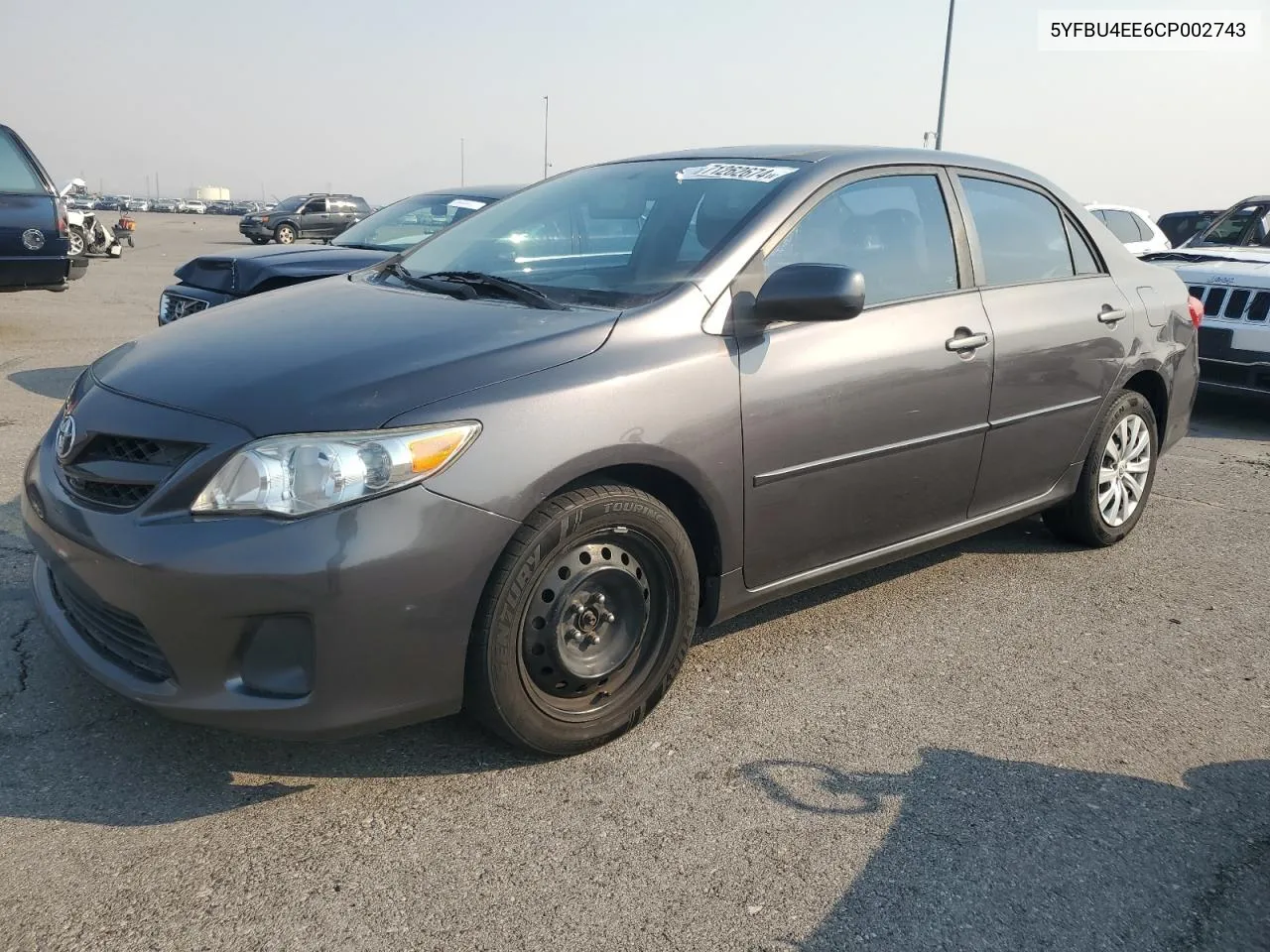 2012 Toyota Corolla Base VIN: 5YFBU4EE6CP002743 Lot: 71262674