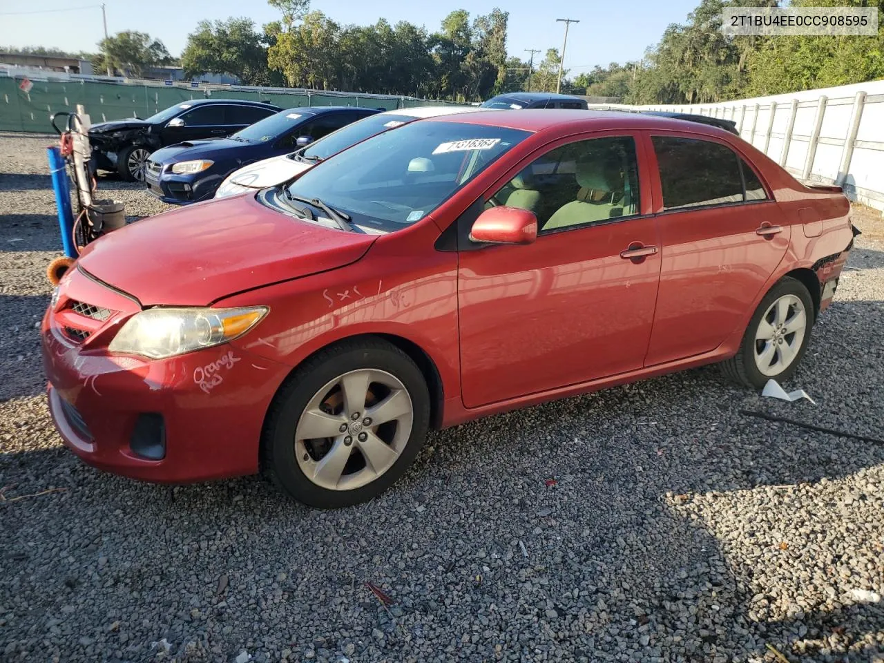 2012 Toyota Corolla Base VIN: 2T1BU4EE0CC908595 Lot: 71316364