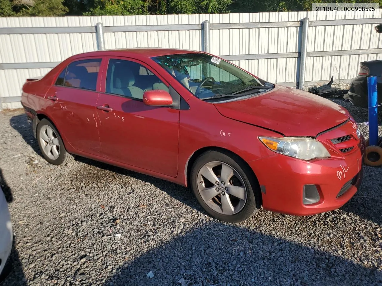 2012 Toyota Corolla Base VIN: 2T1BU4EE0CC908595 Lot: 71316364