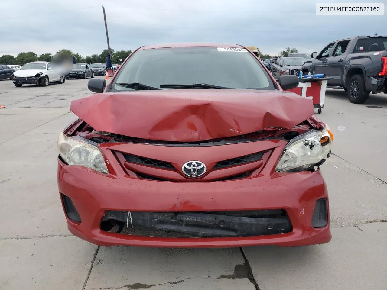 2012 Toyota Corolla Base VIN: 2T1BU4EE0CC823160 Lot: 71445984