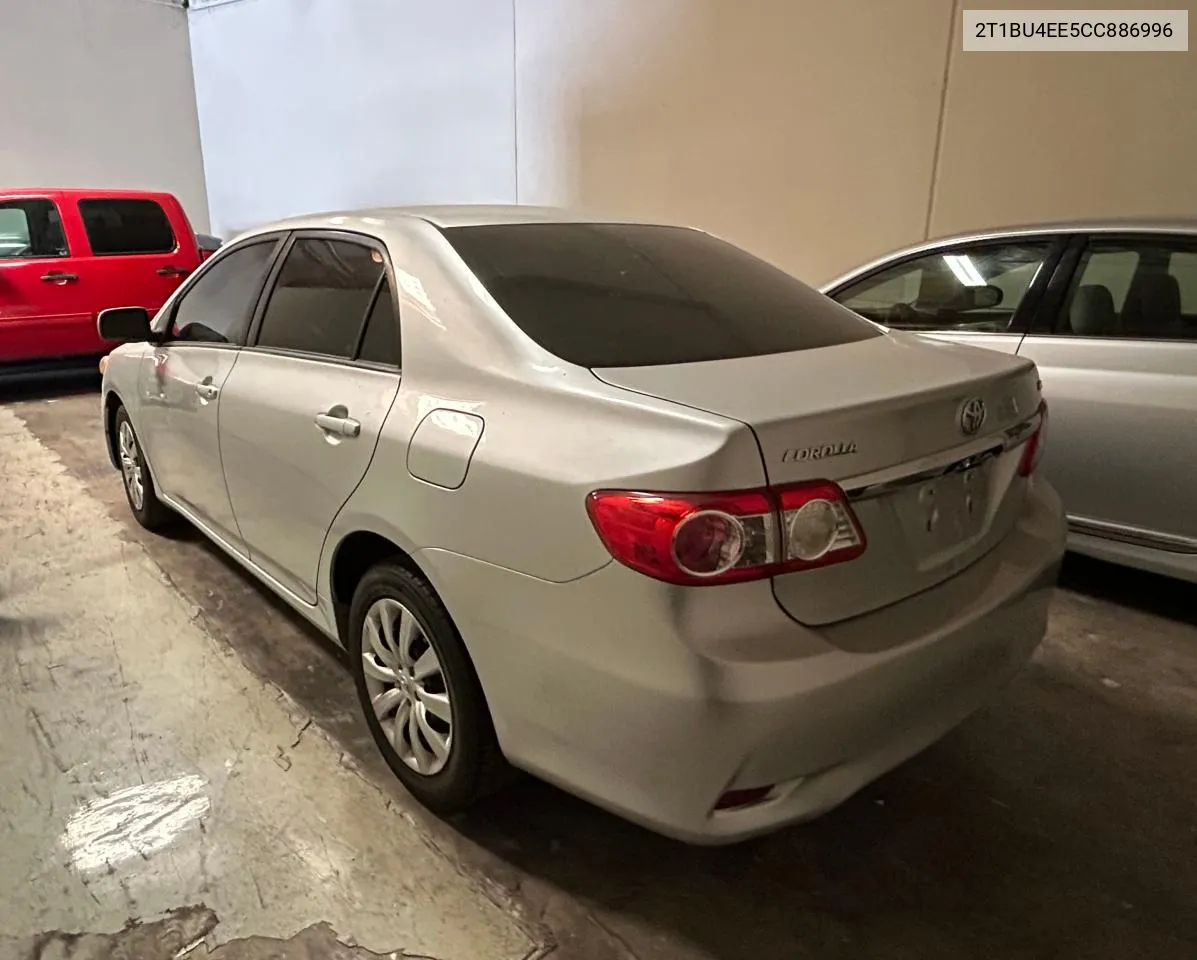 2012 Toyota Corolla Base VIN: 2T1BU4EE5CC886996 Lot: 71499334