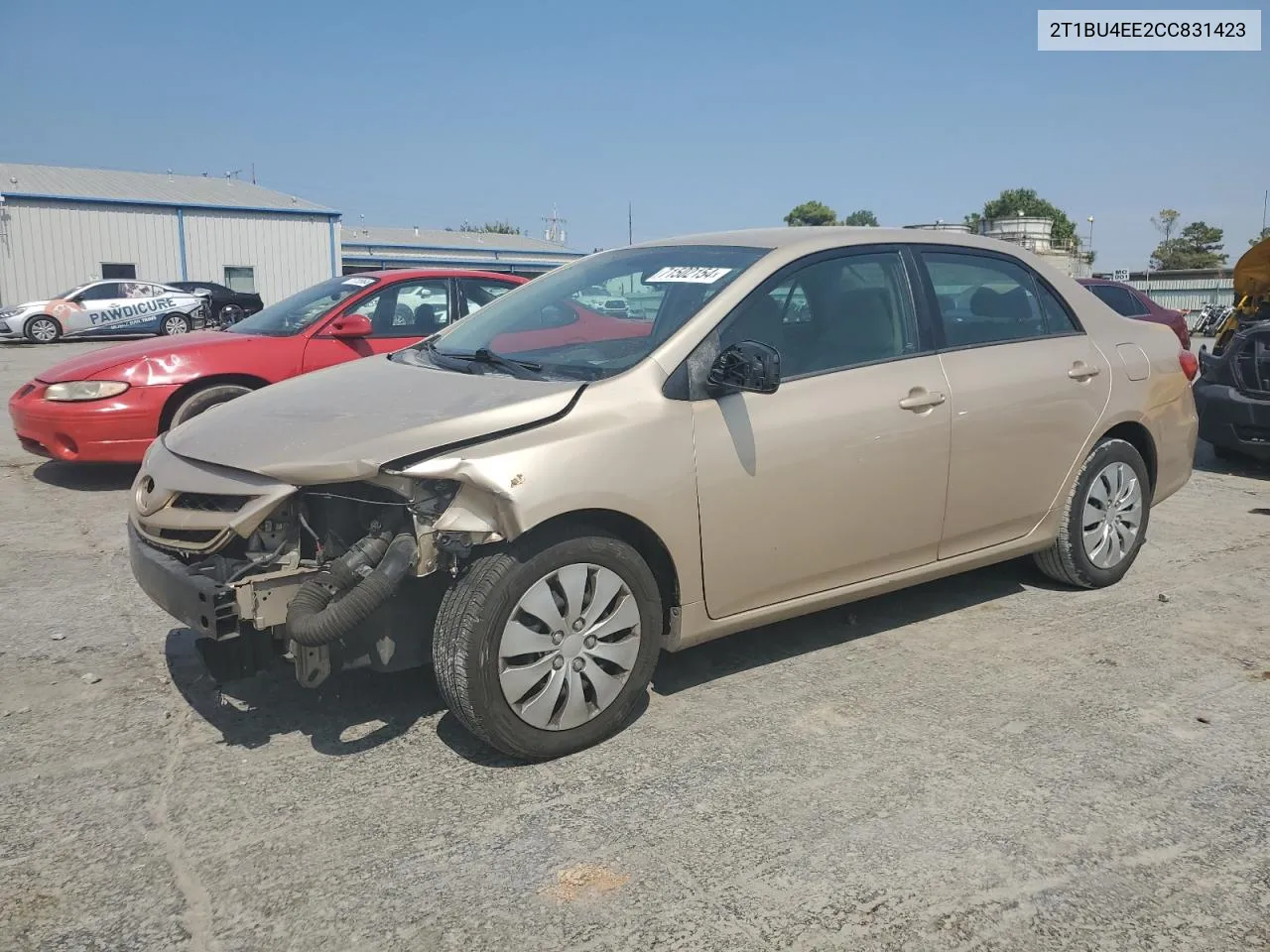 2012 Toyota Corolla Base VIN: 2T1BU4EE2CC831423 Lot: 71502154