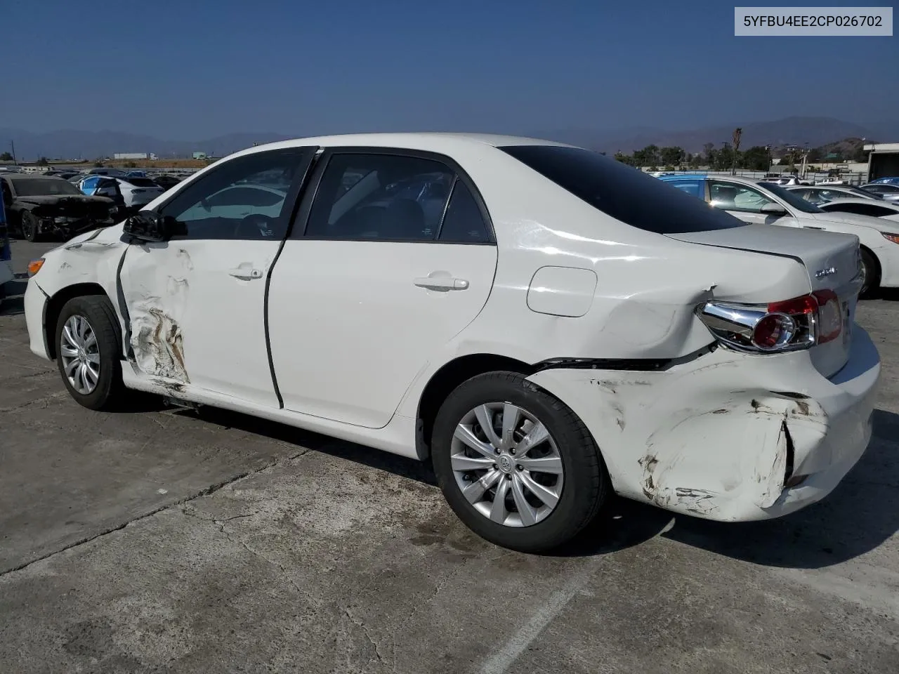 2012 Toyota Corolla Base VIN: 5YFBU4EE2CP026702 Lot: 71616064