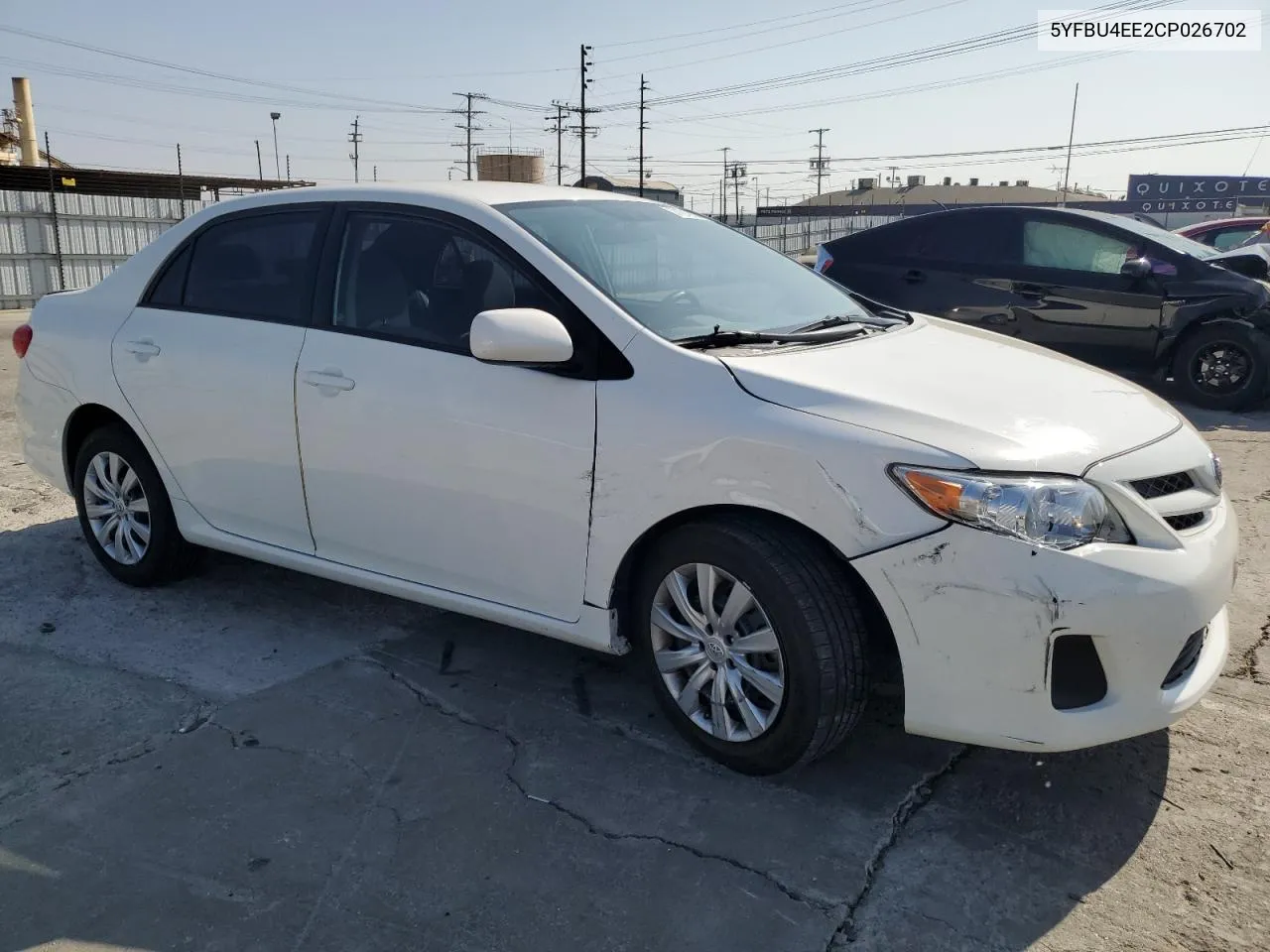 2012 Toyota Corolla Base VIN: 5YFBU4EE2CP026702 Lot: 71616064