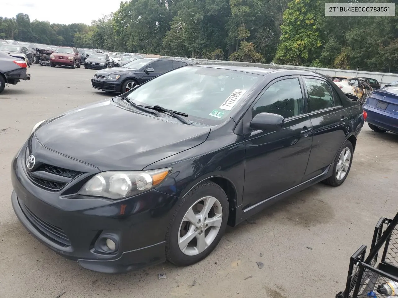 2012 Toyota Corolla Base VIN: 2T1BU4EE0CC783551 Lot: 71727464