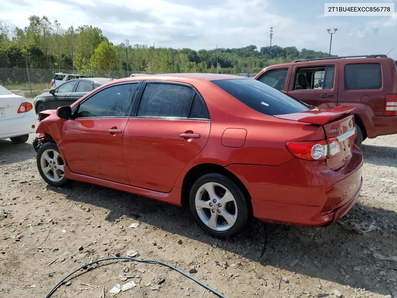 2012 Toyota Corolla Base VIN: 2T1BU4EEXCC856778 Lot: 71989144