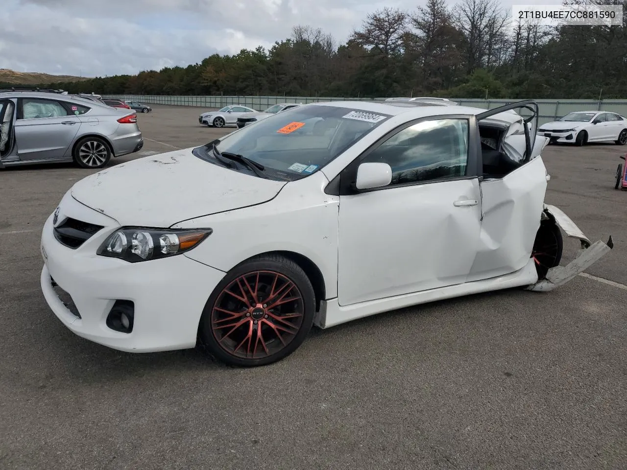 2012 Toyota Corolla Base VIN: 2T1BU4EE7CC881590 Lot: 72069984