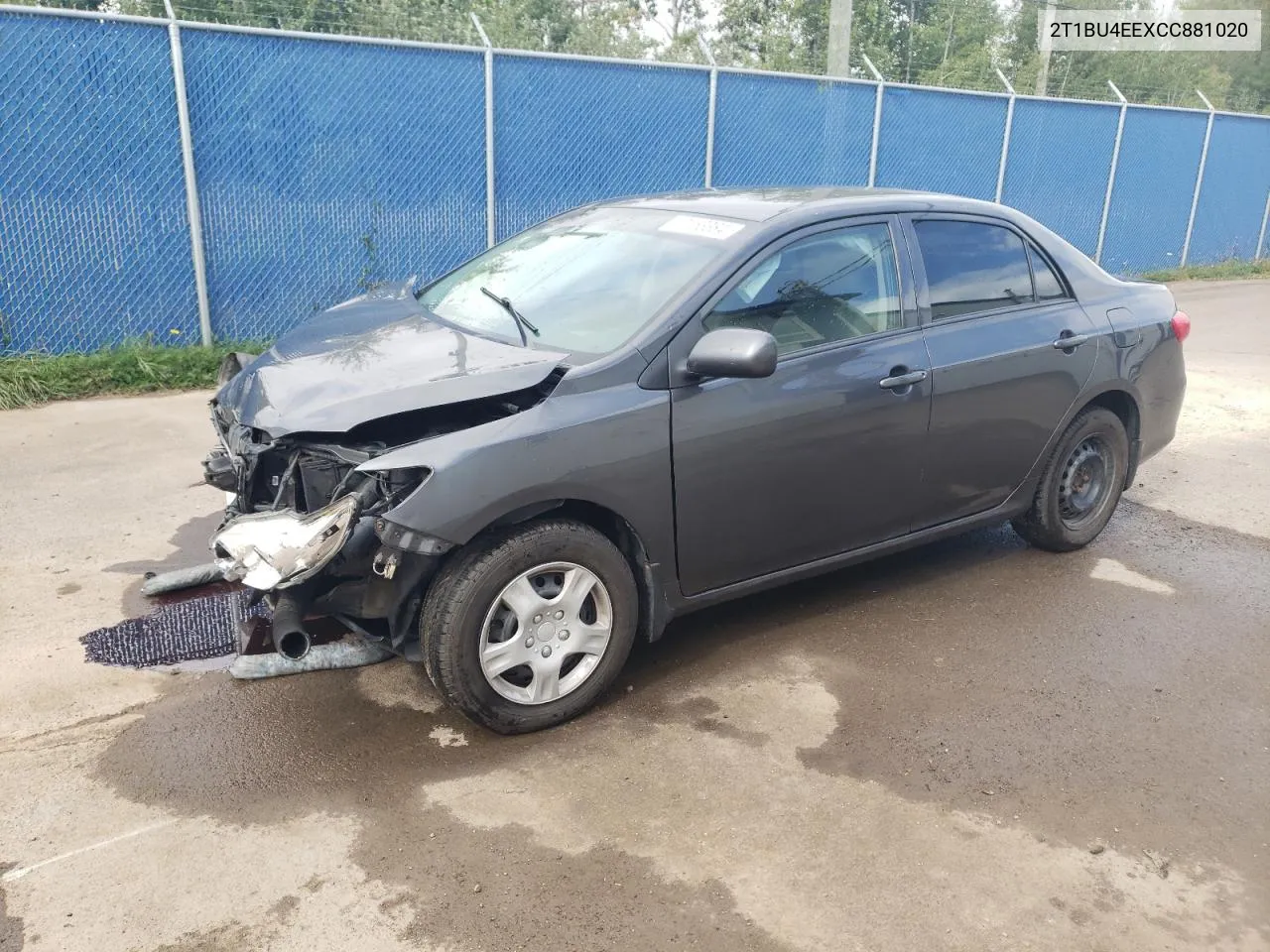 2012 Toyota Corolla Base VIN: 2T1BU4EEXCC881020 Lot: 72153384