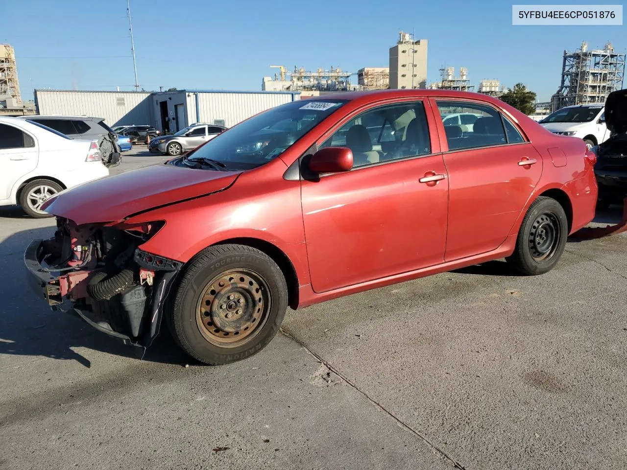 2012 Toyota Corolla Base VIN: 5YFBU4EE6CP051876 Lot: 72455884