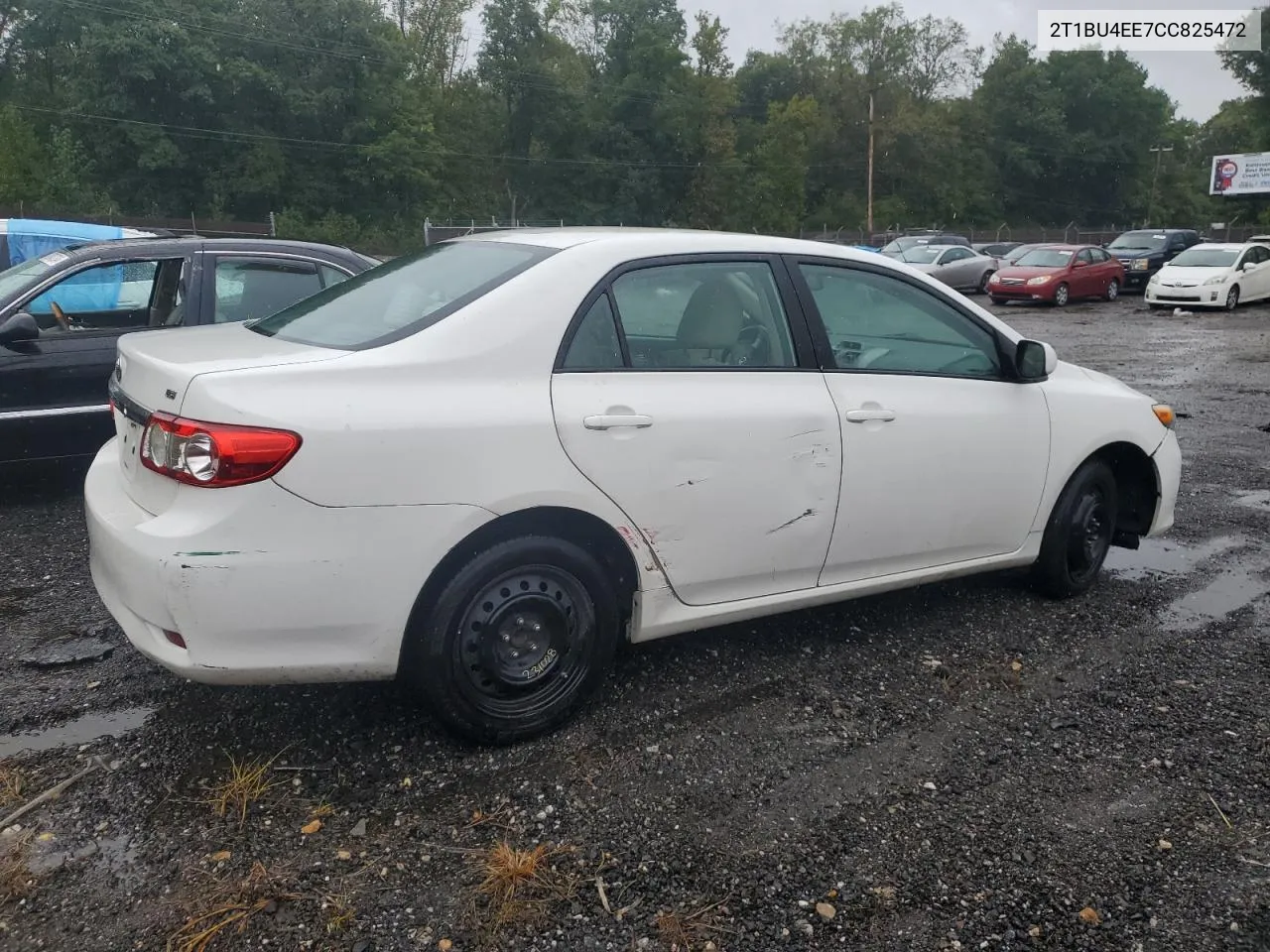 2012 Toyota Corolla Base VIN: 2T1BU4EE7CC825472 Lot: 72564224