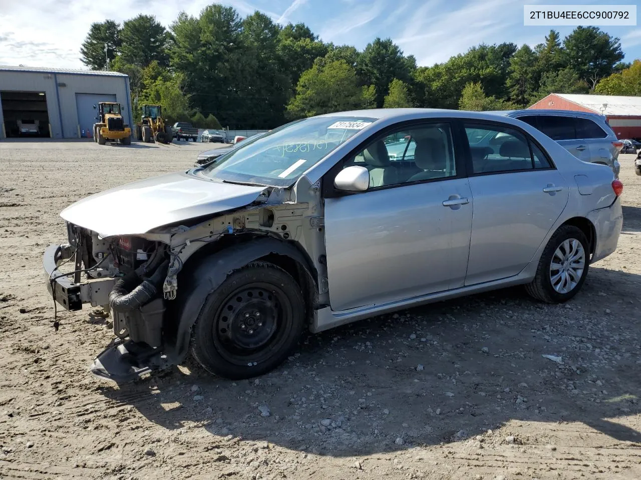 2T1BU4EE6CC900792 2012 Toyota Corolla Base