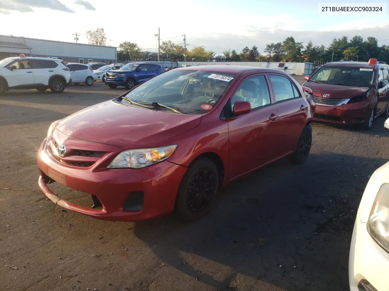 2012 Toyota Corolla Base VIN: 2T1BU4EEXCC903324 Lot: 73176374