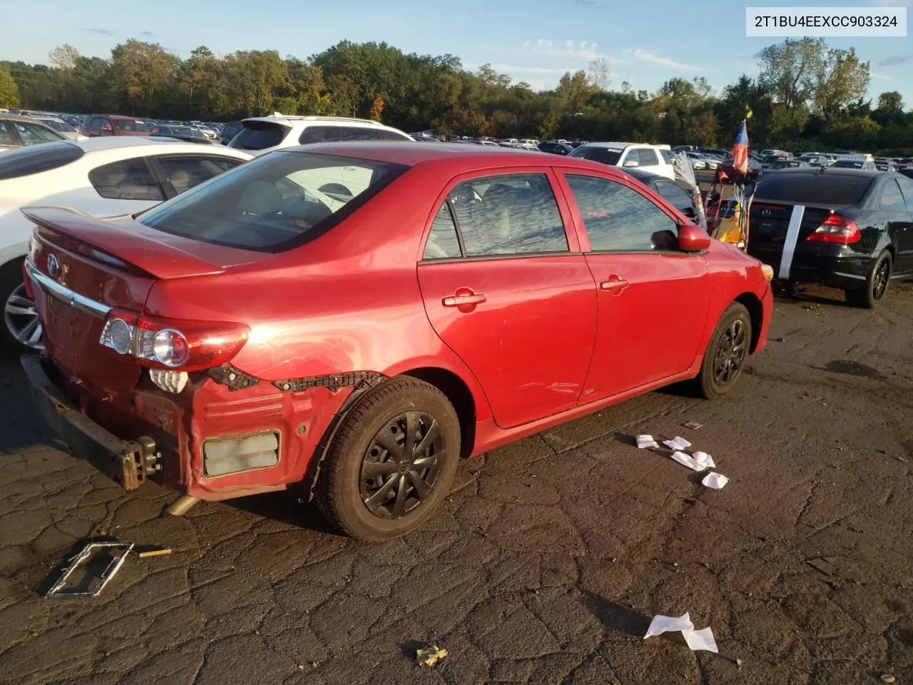 2012 Toyota Corolla Base VIN: 2T1BU4EEXCC903324 Lot: 73176374