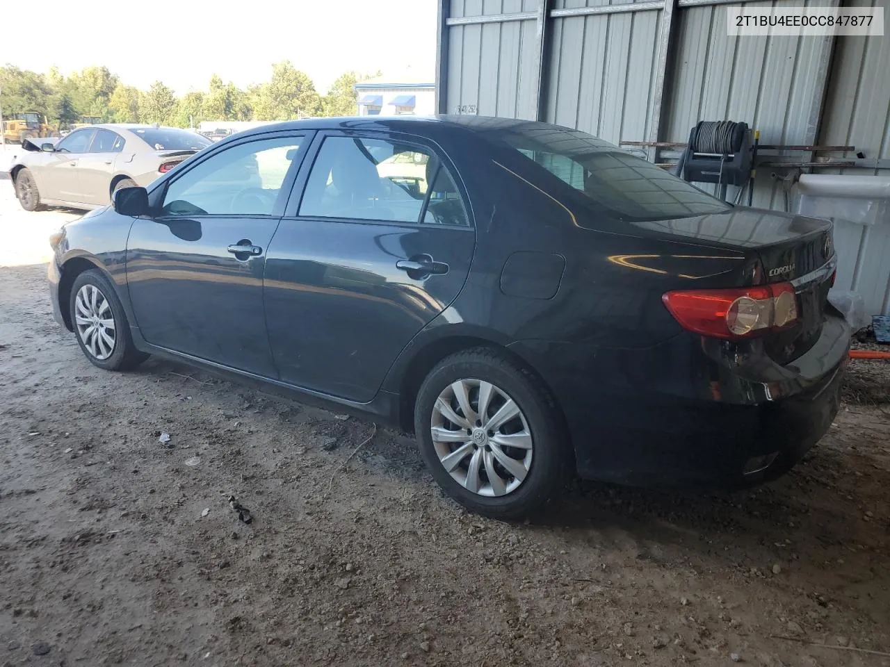 2012 Toyota Corolla Base VIN: 2T1BU4EE0CC847877 Lot: 73500824