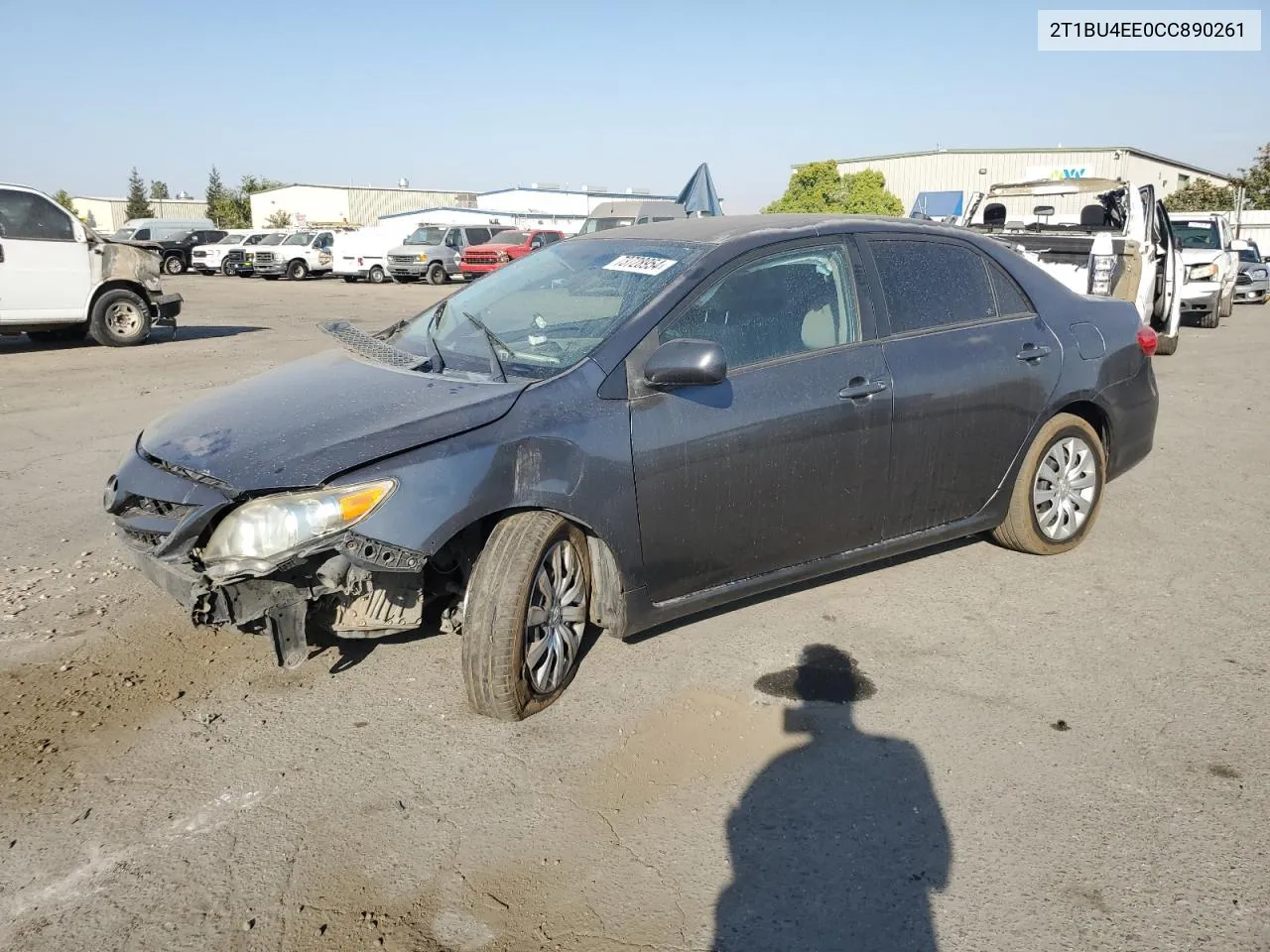 2012 Toyota Corolla Base VIN: 2T1BU4EE0CC890261 Lot: 73728954