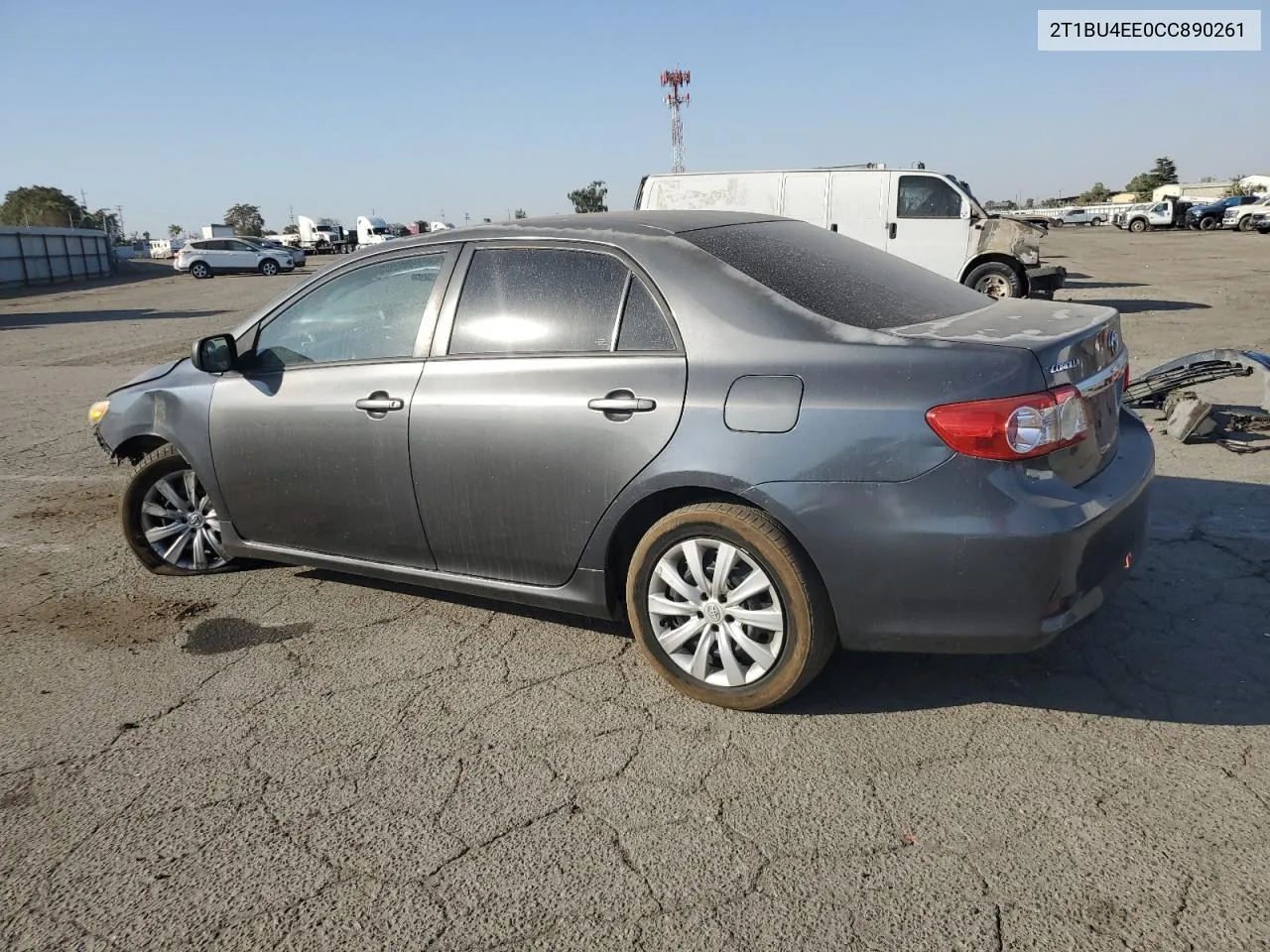 2012 Toyota Corolla Base VIN: 2T1BU4EE0CC890261 Lot: 73728954