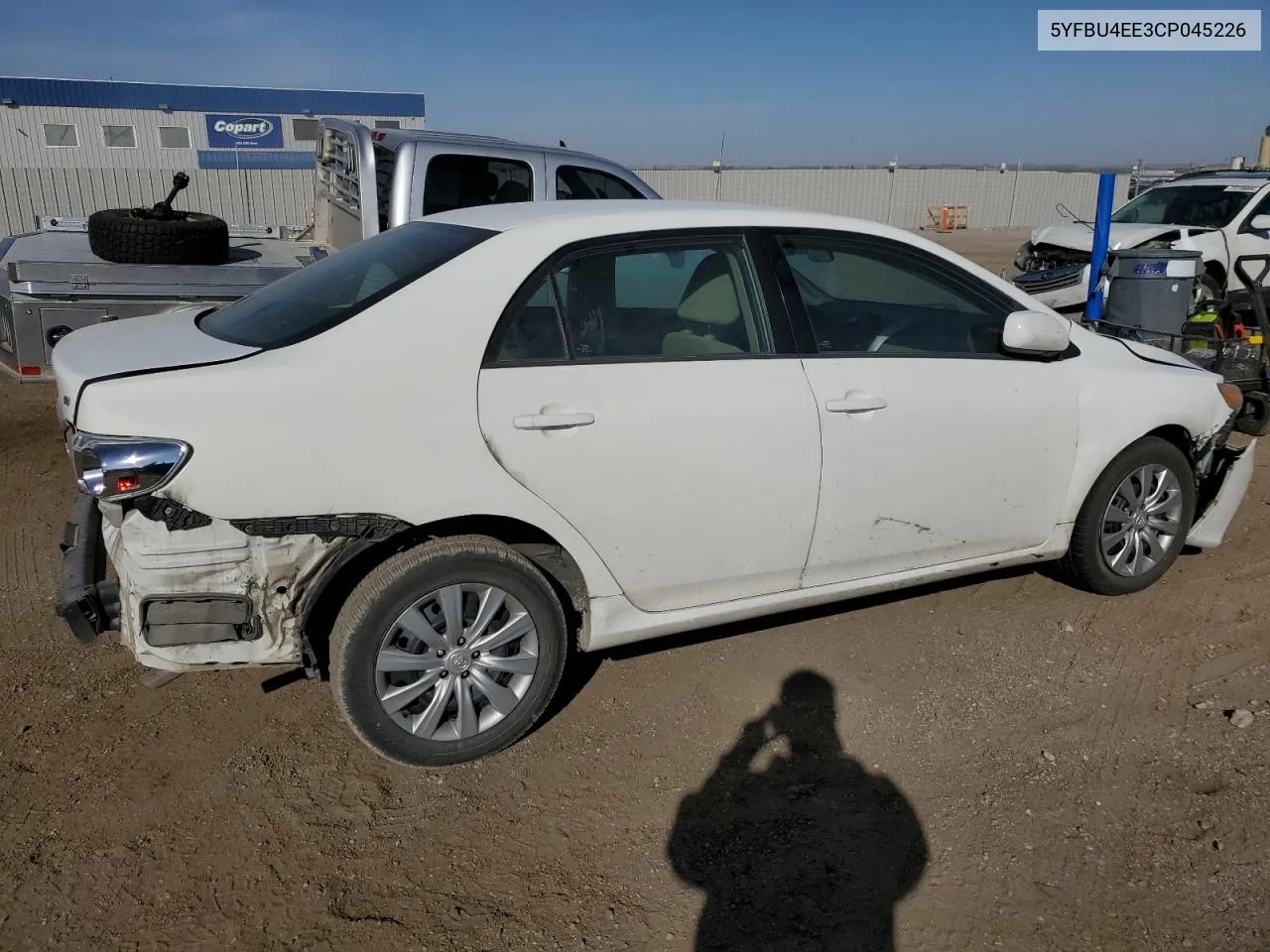 2012 Toyota Corolla Base VIN: 5YFBU4EE3CP045226 Lot: 74091384