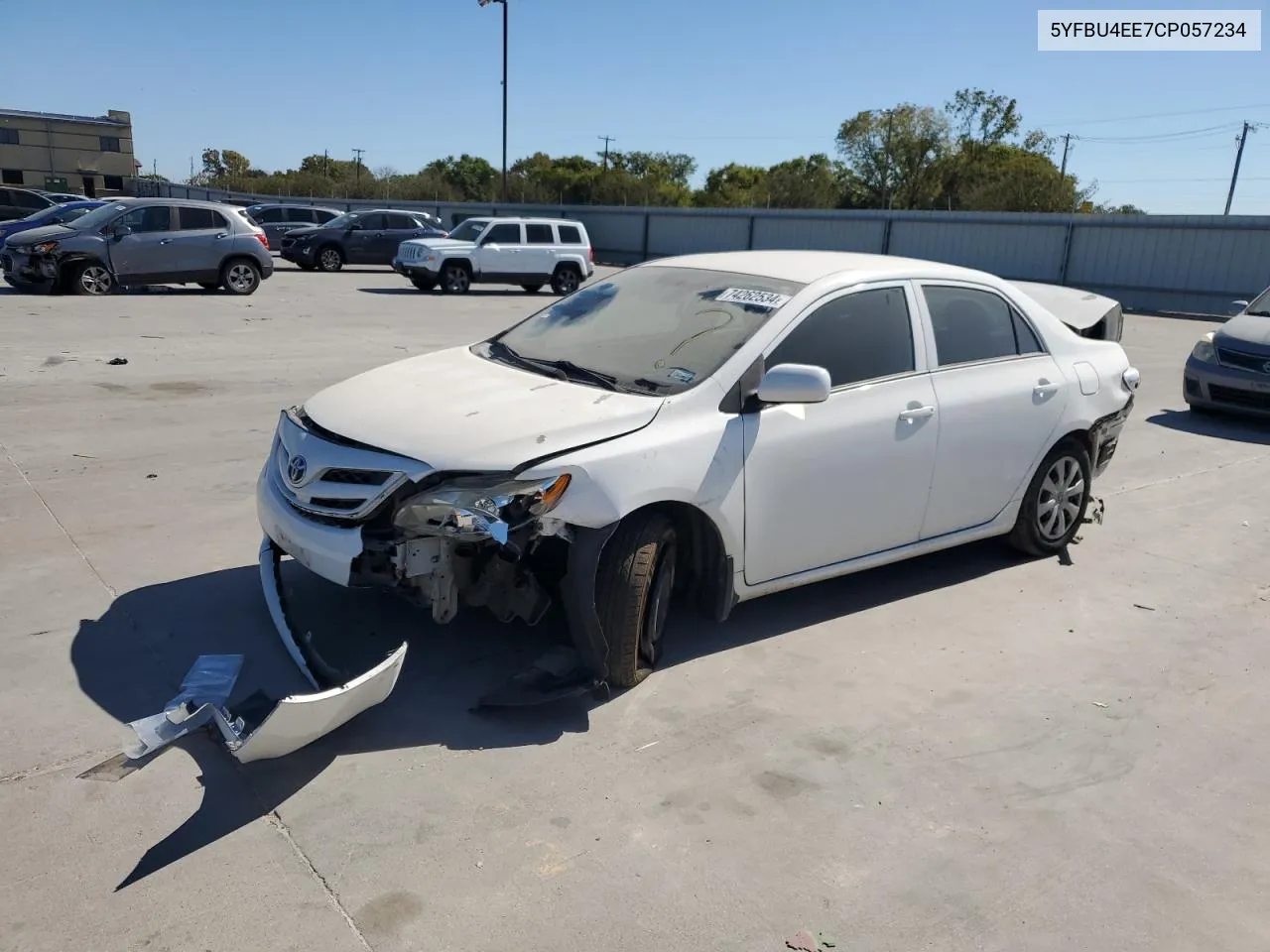 2012 Toyota Corolla Base VIN: 5YFBU4EE7CP057234 Lot: 74262534