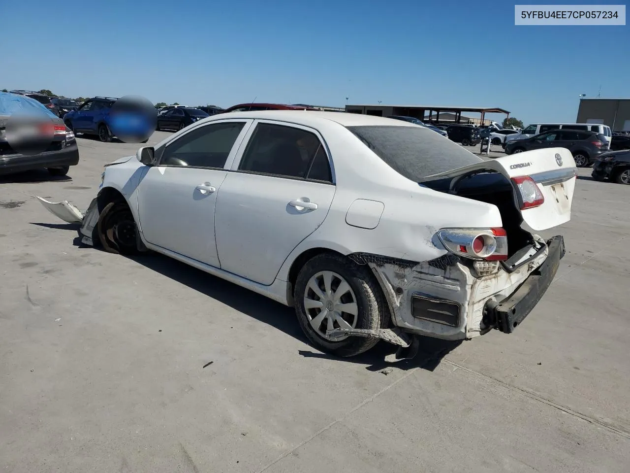 2012 Toyota Corolla Base VIN: 5YFBU4EE7CP057234 Lot: 74262534