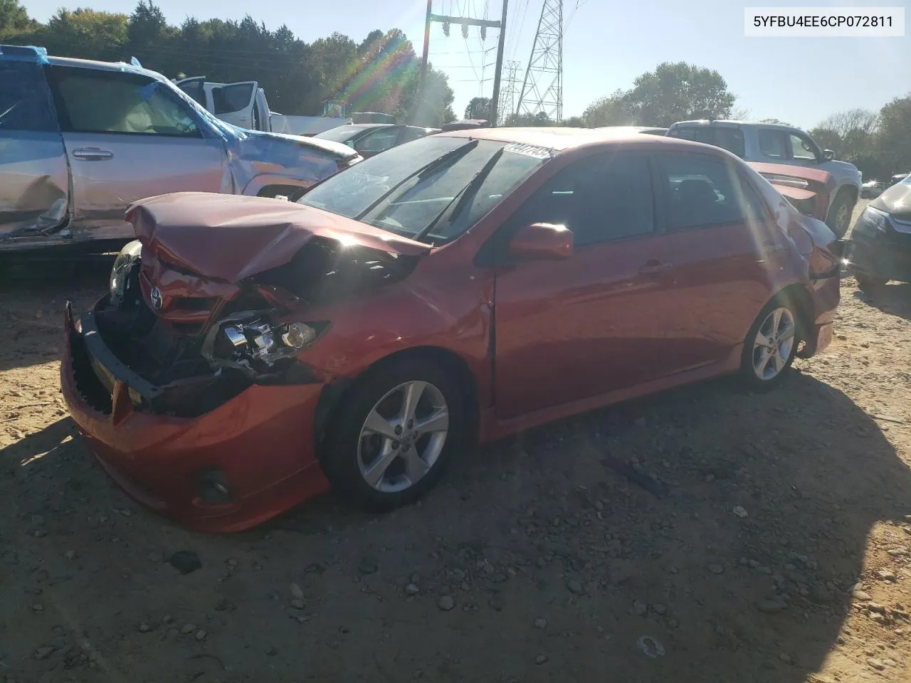 2012 Toyota Corolla Base VIN: 5YFBU4EE6CP072811 Lot: 74477434