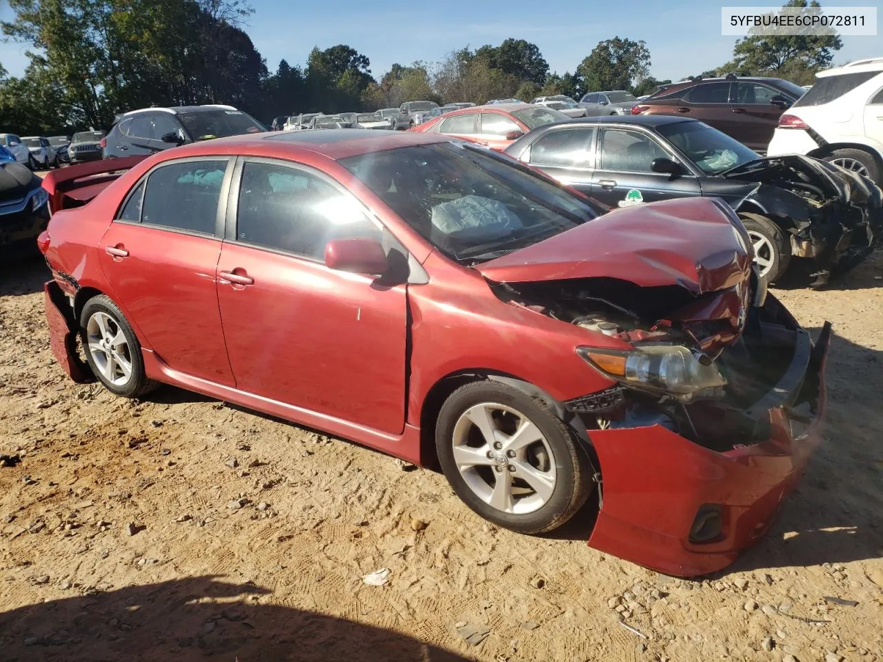 2012 Toyota Corolla Base VIN: 5YFBU4EE6CP072811 Lot: 74477434