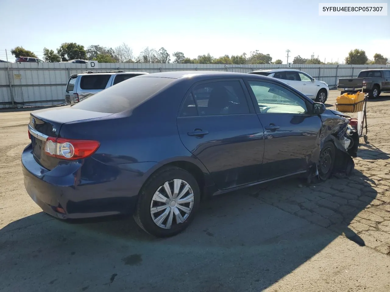 2012 Toyota Corolla Base VIN: 5YFBU4EE8CP057307 Lot: 74616504