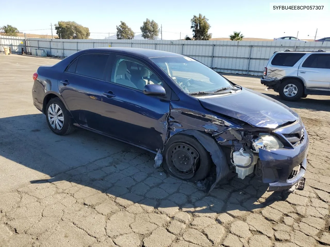 2012 Toyota Corolla Base VIN: 5YFBU4EE8CP057307 Lot: 74616504