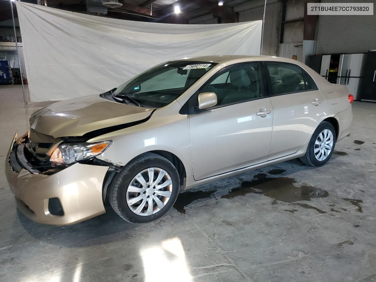 2012 Toyota Corolla Base VIN: 2T1BU4EE7CC793820 Lot: 75692114