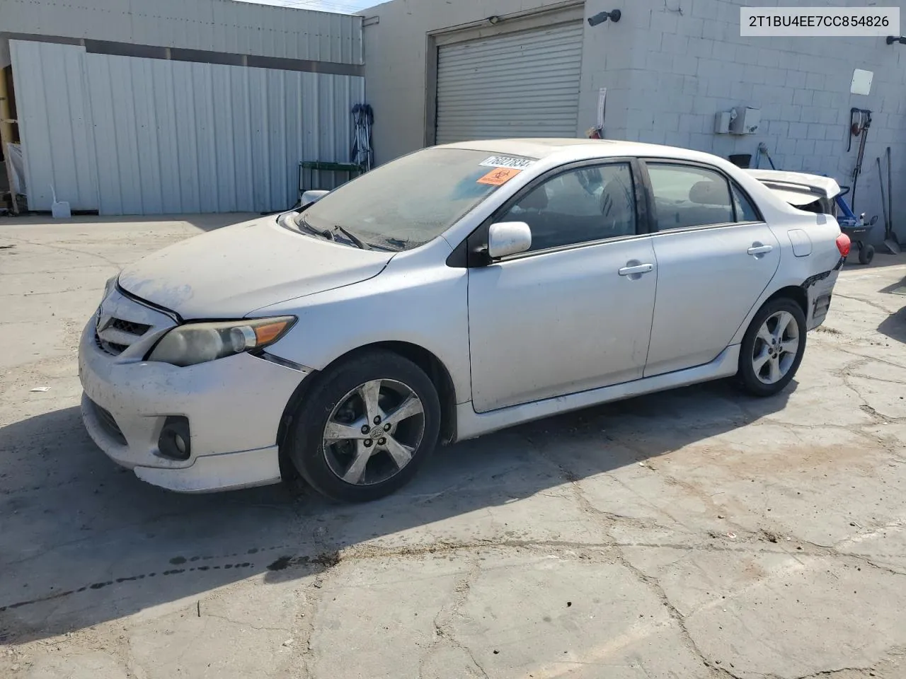 2012 Toyota Corolla Base VIN: 2T1BU4EE7CC854826 Lot: 76027834