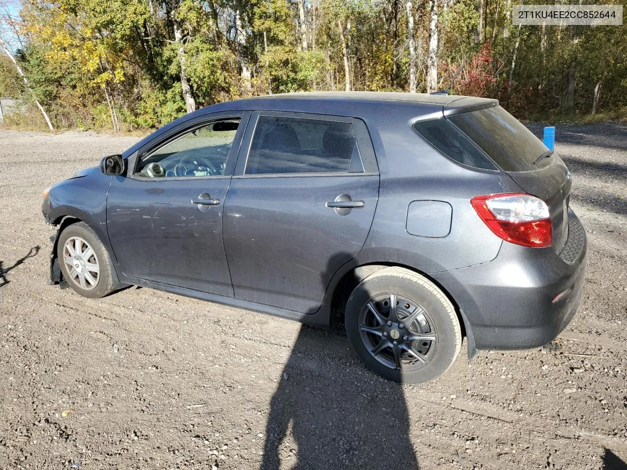 2012 Toyota Corolla Matrix VIN: 2T1KU4EE2CC852644 Lot: 76121404