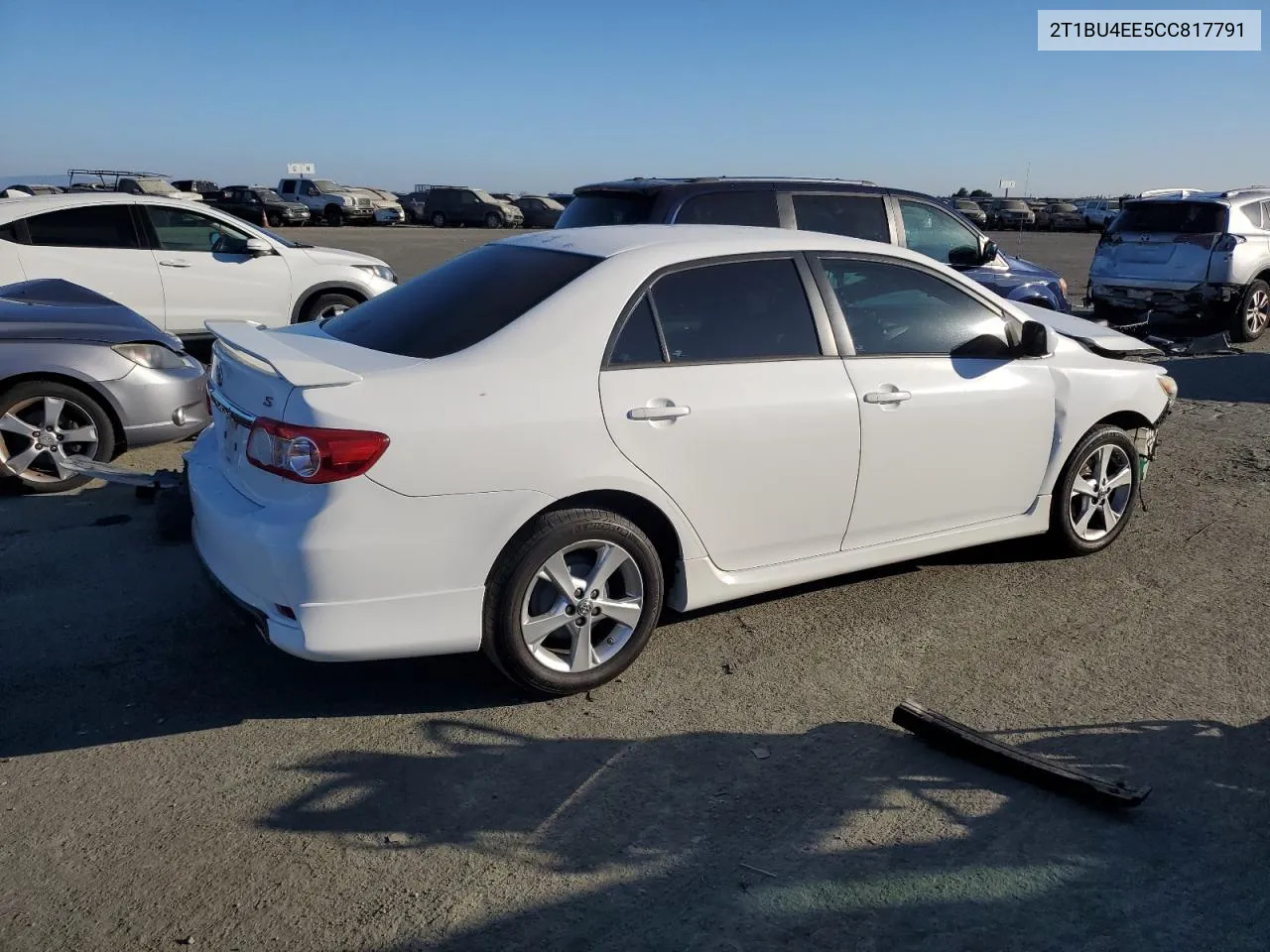 2012 Toyota Corolla Base VIN: 2T1BU4EE5CC817791 Lot: 76134134