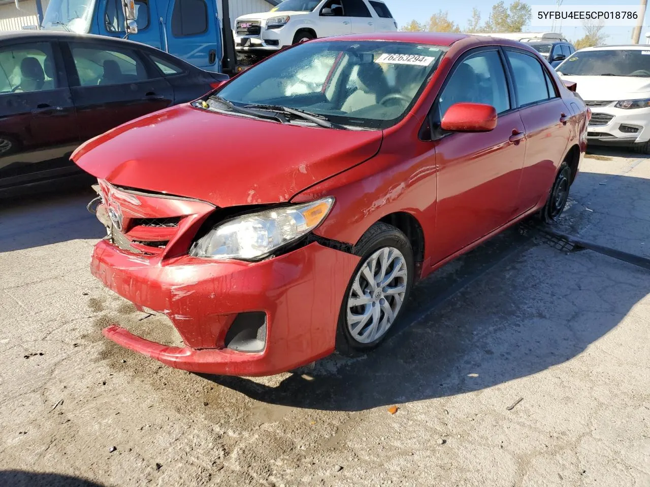 5YFBU4EE5CP018786 2012 Toyota Corolla Base