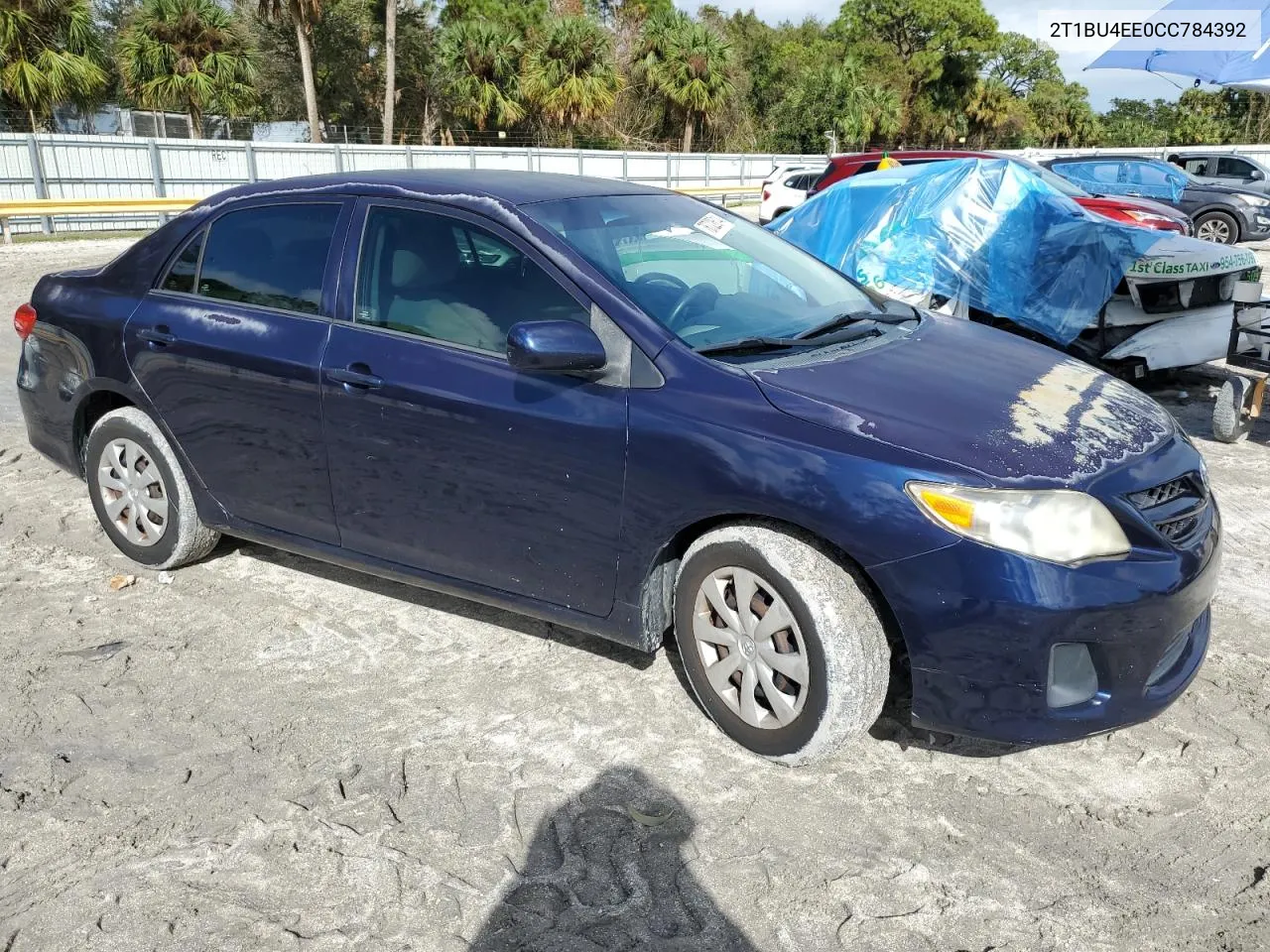 2012 Toyota Corolla Base VIN: 2T1BU4EE0CC784392 Lot: 76722614