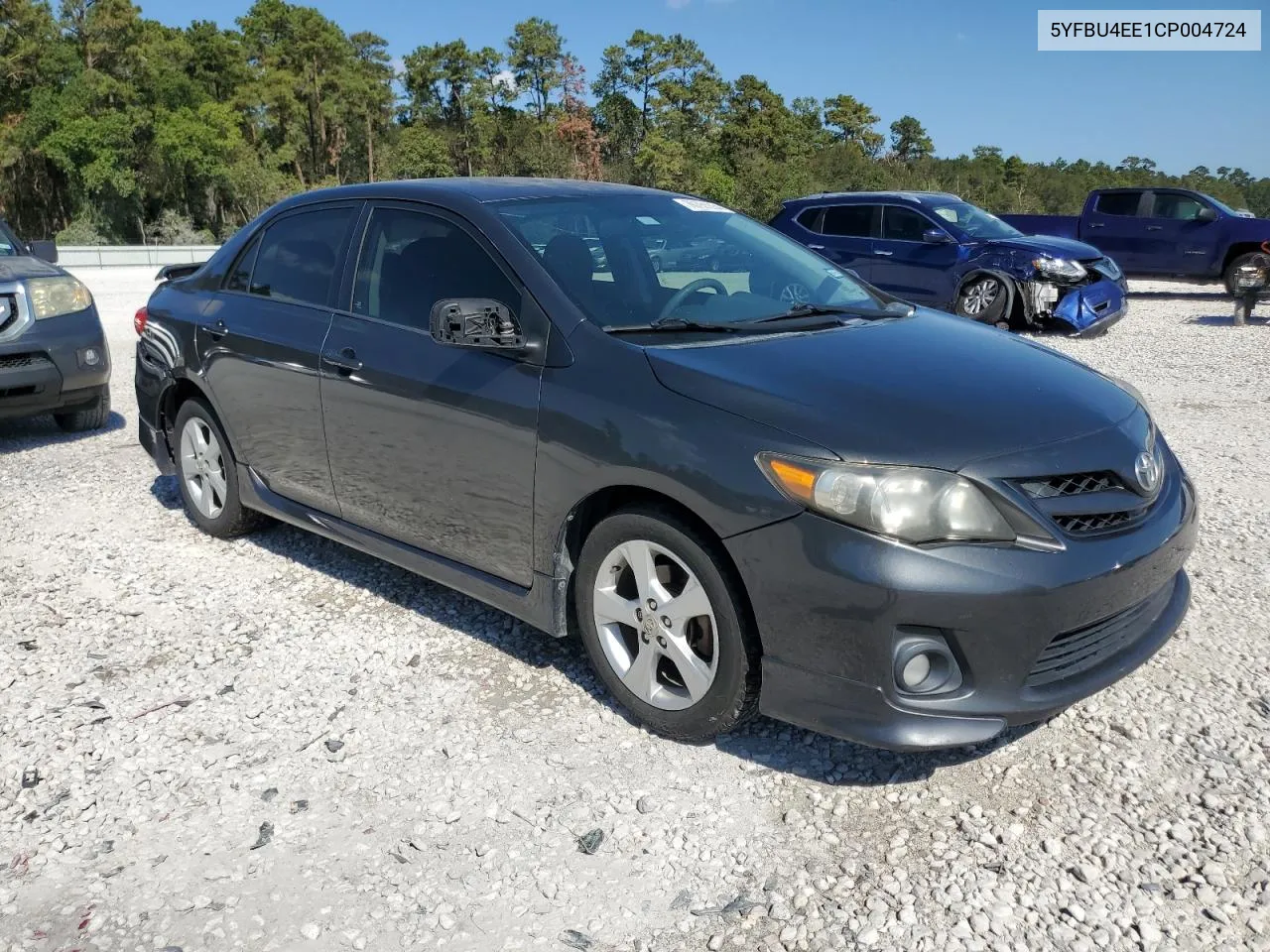 2012 Toyota Corolla Base VIN: 5YFBU4EE1CP004724 Lot: 76751334