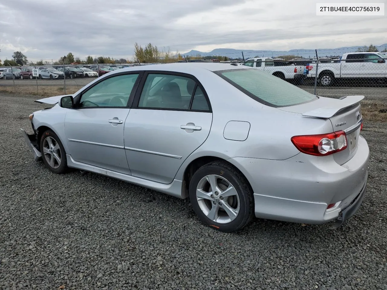 2012 Toyota Corolla Base VIN: 2T1BU4EE4CC756319 Lot: 76789534