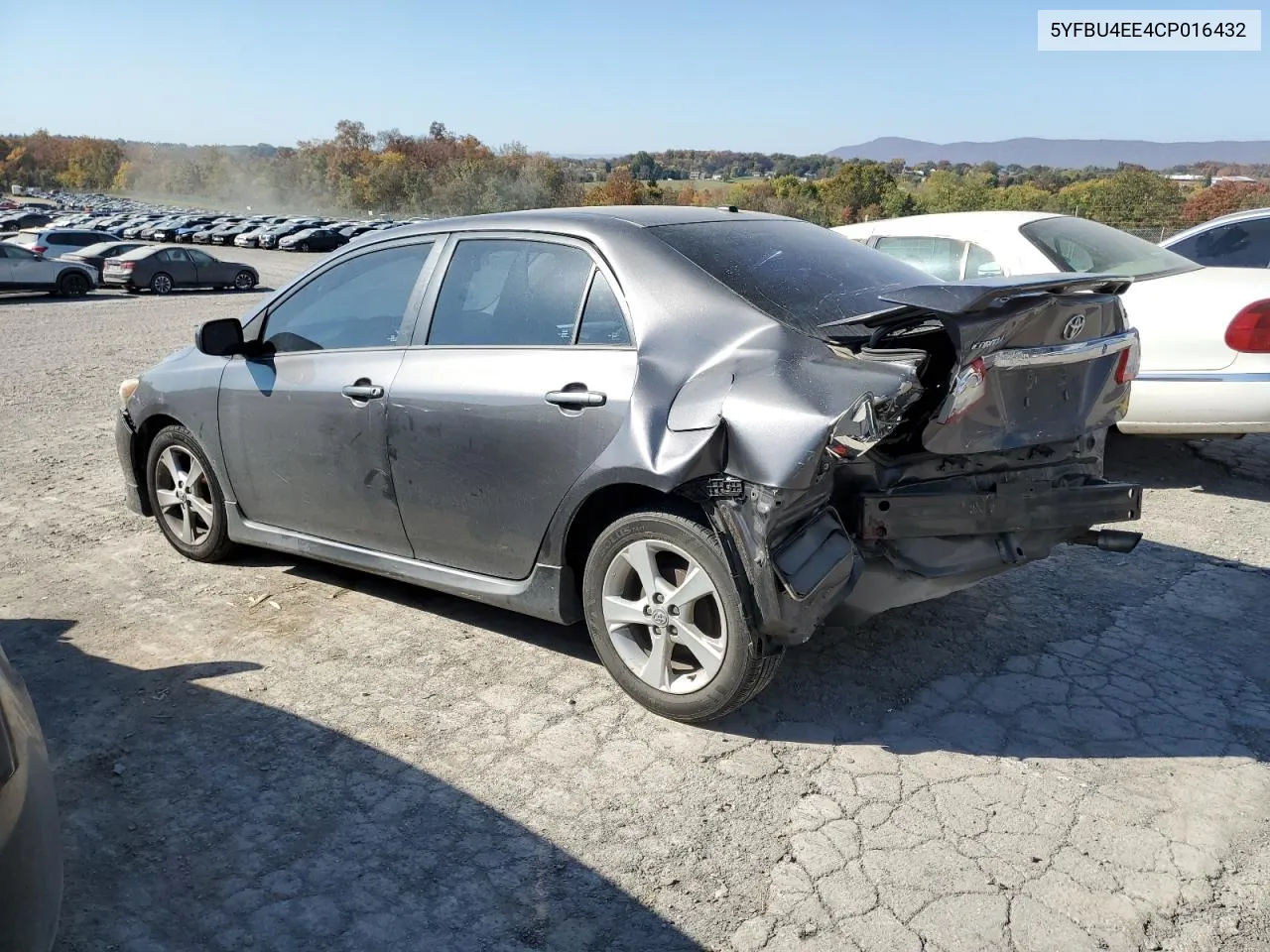 2012 Toyota Corolla Base VIN: 5YFBU4EE4CP016432 Lot: 77392674