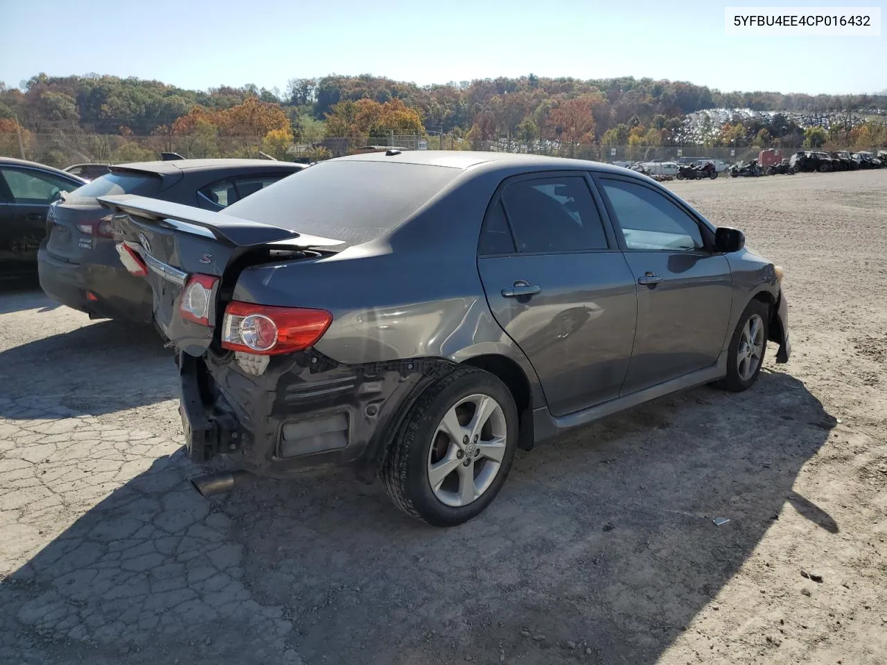 2012 Toyota Corolla Base VIN: 5YFBU4EE4CP016432 Lot: 77392674