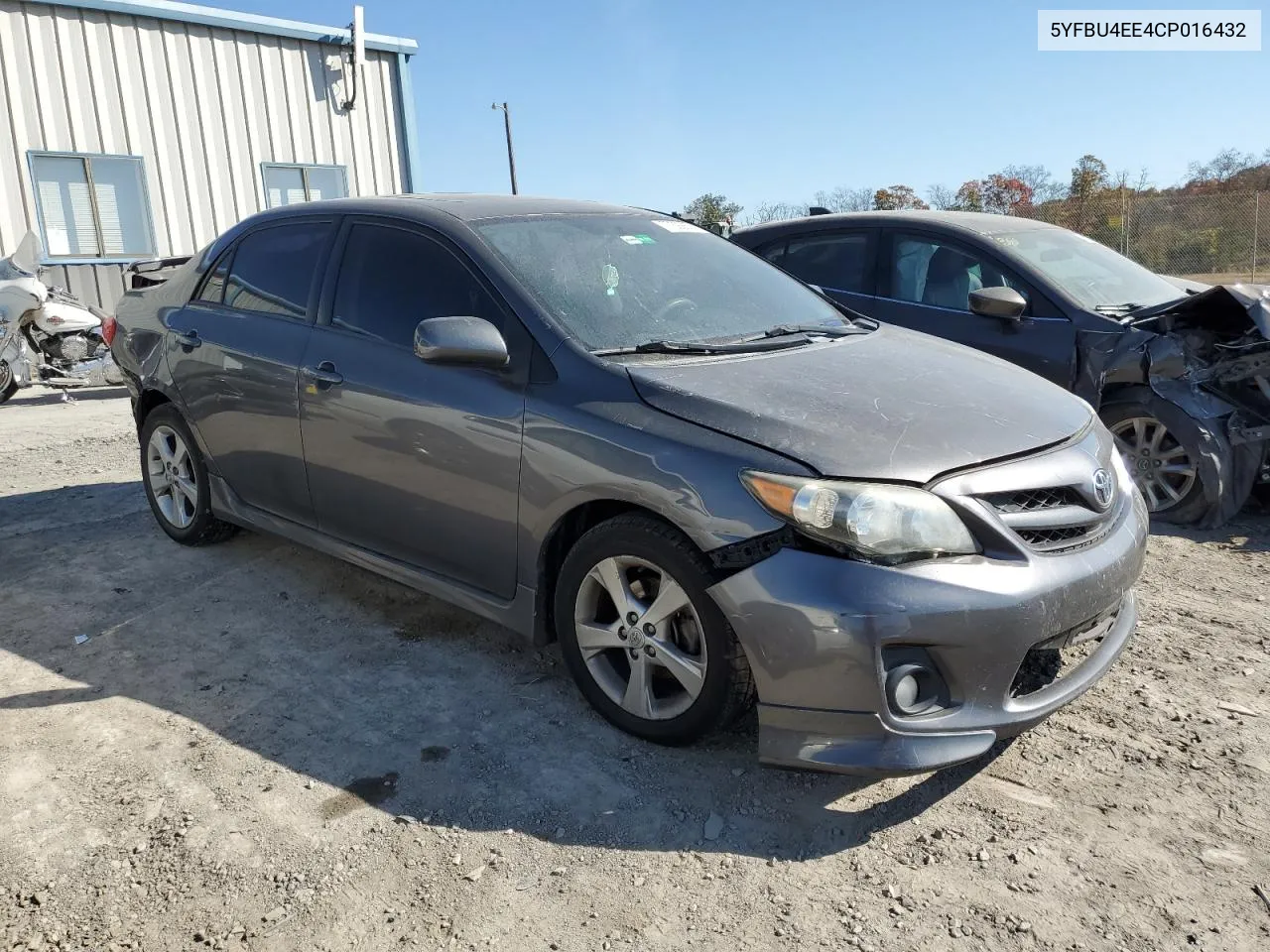 2012 Toyota Corolla Base VIN: 5YFBU4EE4CP016432 Lot: 77392674