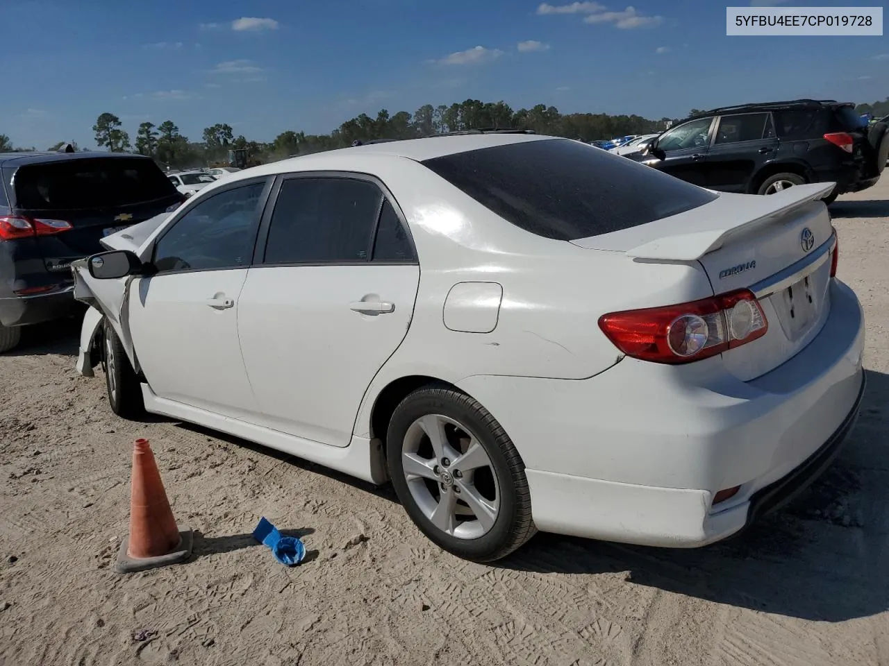 2012 Toyota Corolla Base VIN: 5YFBU4EE7CP019728 Lot: 77501444