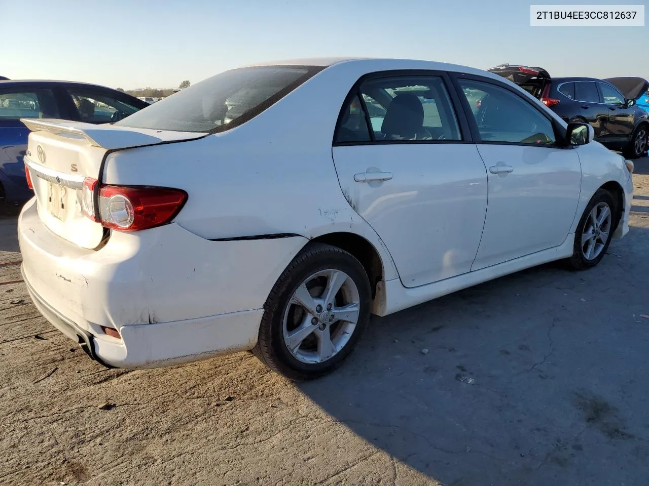 2012 Toyota Corolla Base VIN: 2T1BU4EE3CC812637 Lot: 77838404